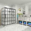 French Vienne Frameless 60" x 76" Rectangle Sliding Left Opening Shower Enclosure-38023716