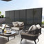 Cloison de séparation 72 po x 47 po autoportante en métal avec clôture en treillis pour patio, balcon, cour, piscine, pièce intérieure-112246456-69478605