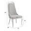 Ensemble de salle à manger en verre trempé avec chaises d'appoint en tissu Boucle-1132035568-1132035582