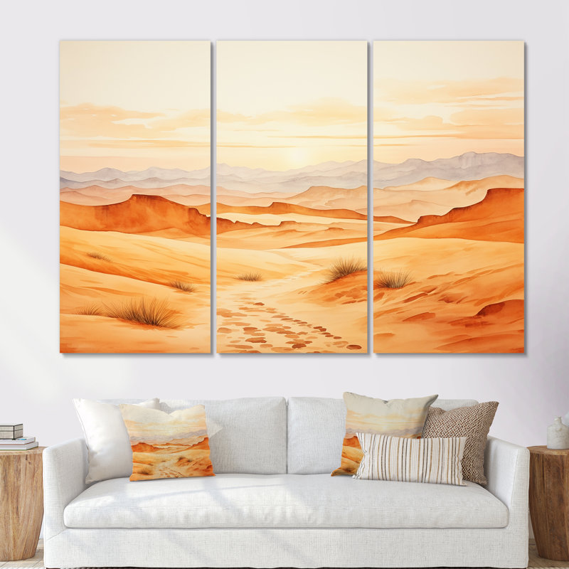 Paysage désertique de dunes de sable en Afrique IV - Désert, art mural, Toile tendue, H 32 po x l 48 po x P 1 po