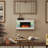 Wall Mounted Led Electric Fireplace With Floating Mantel,Remote Control Adjustable Heat-164550679