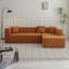 Canapé modulaire en L 105,5 po, canapé modulaire en L capitonné à assise profonde avec méridienne pour salon-1467906289