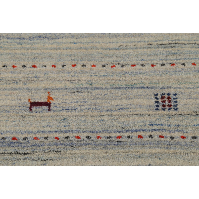 Striped Tribal Gabbeh Oriental Area Rug 9x12