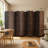 Foldable Room Divider, Mesh Privacy Screen (8 Panel, Coffee)