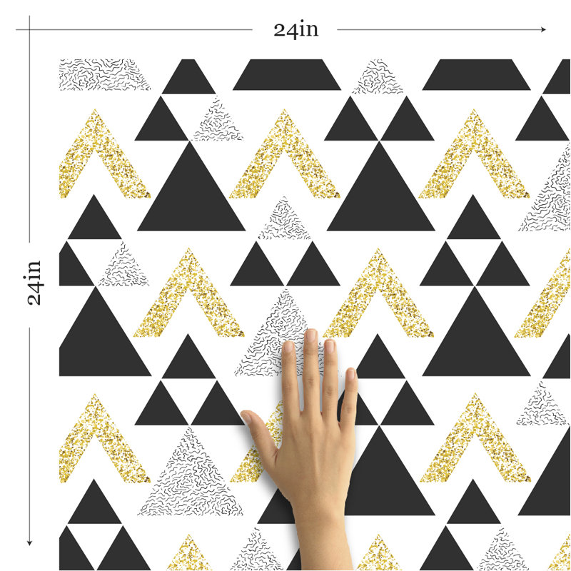 Jayesh Peel & Stick Geometric Tile, 126" L x 24" W
