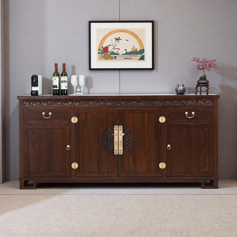 Large-Capacity Solid Wood Sideboard