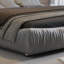 Lit plateforme Everly Quinn Elegant avec tête de lit tapissier et structure solide-852878870-825926915