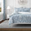 Elwood Cornflower Blue Cotton Duvet Cover Set  8 Piece-109897115