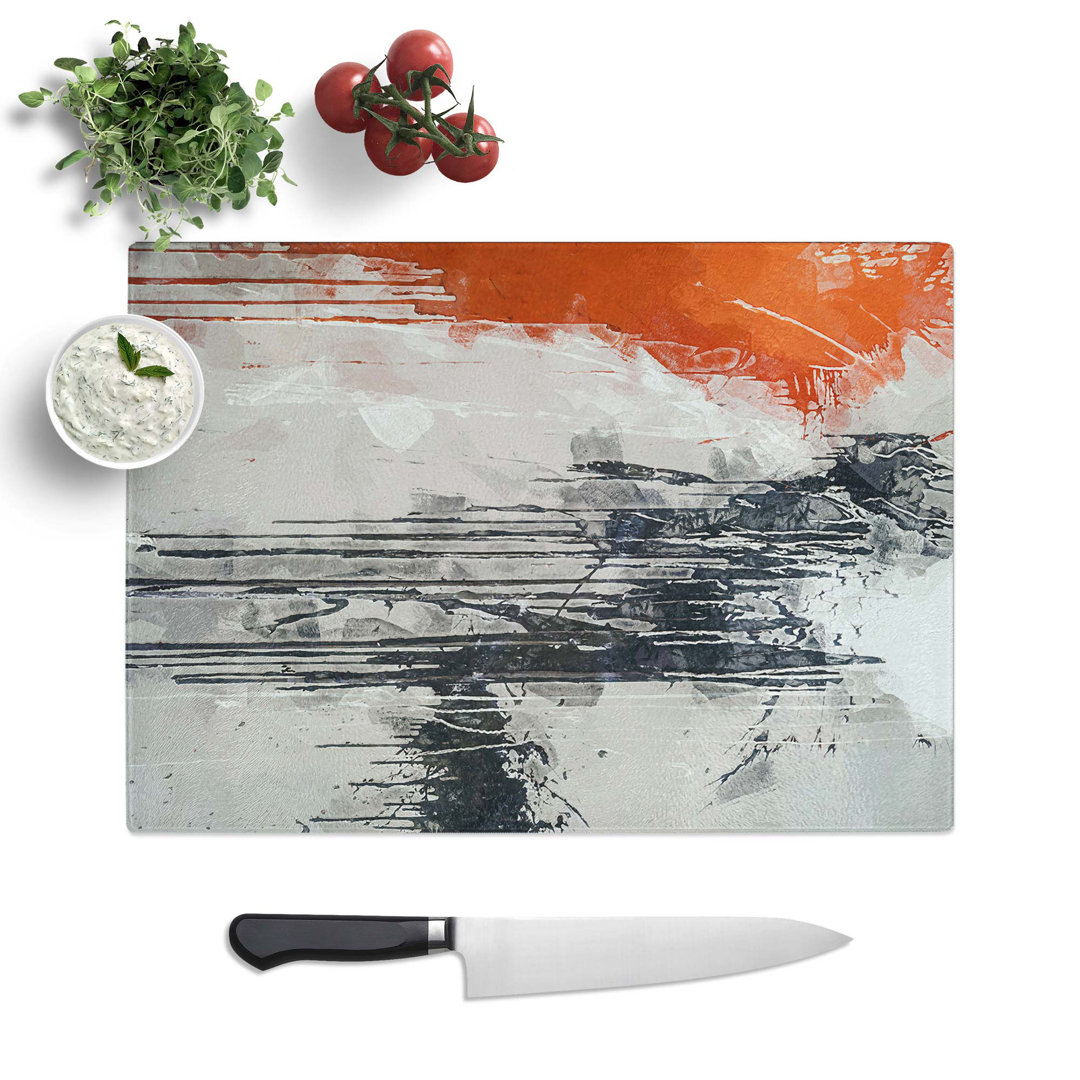Tempered Glass Paint Splashes Chopping Board