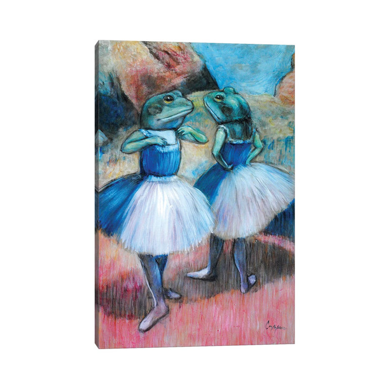 Frogs by Melinda Copper - Wrapped Canvas Gallery-Wrapped Canvas Giclée, 30.48cm H x 20.32cm W x 1.905cm D