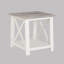 Table basse polyvalente 3 tables de bout rectangulaires carrées et brun-blanc pour un décor de salon contemporain