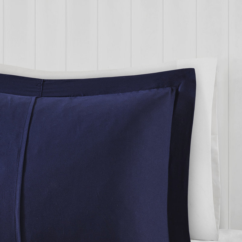 Édredon pour lit simple / simple TG - abat-jour en duvet synthétique ultra doux bleu marine de 3 m