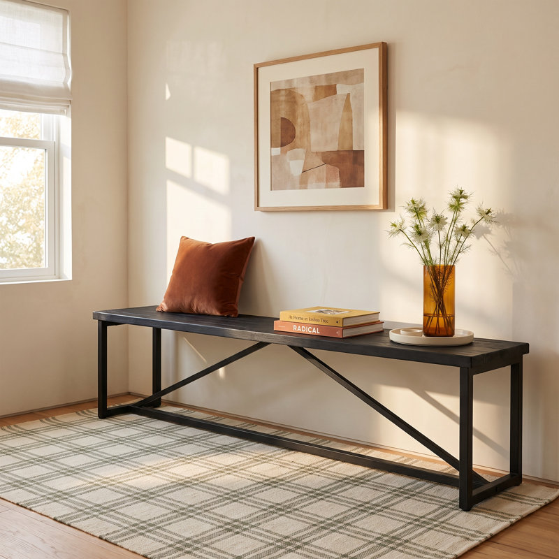 Lopez Upholstered Bench, Black