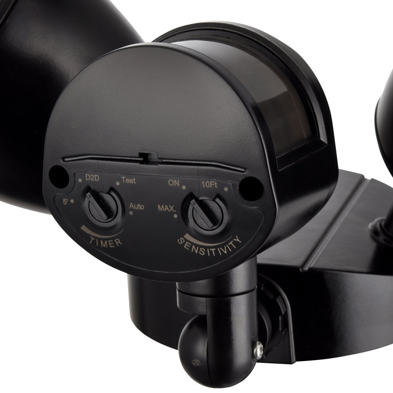 Projecteur extérieur de sécurité 10,5 "à DEL 2 lumières - thermolaqué , Noir mat
