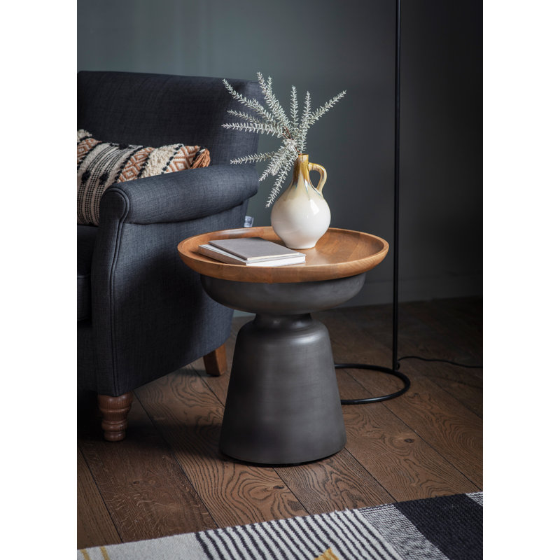 Meliha Pedestal End Table