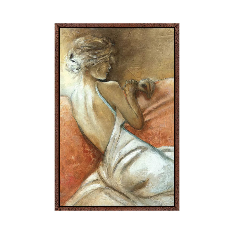 A Quiet Refrain I by Carol Robinson - Painting on Canvas, 101.6 cm H x 66.04 cm W, Classic Brown Wood Framed