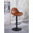 Nordic Simple And Adjustable Saddle Leather Backrest Bar Stools-1516384648