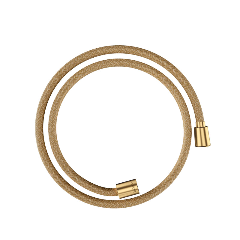 AXOR Shower Solutions Textile Hose with Cylindircal and Conical Nut, 49", Brushed Gold