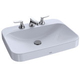 Arvina™ Vitreous China Rectangular Vessel Bathroom Sink with Overflow