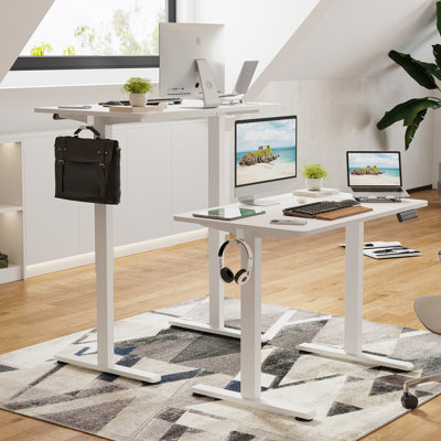 Electric Standing Desk Adjustable Height Sit Stand Home Office Desk with Splice Board