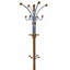 Portemanteau 73 po en chrome et bois, finition chêne-1224810806