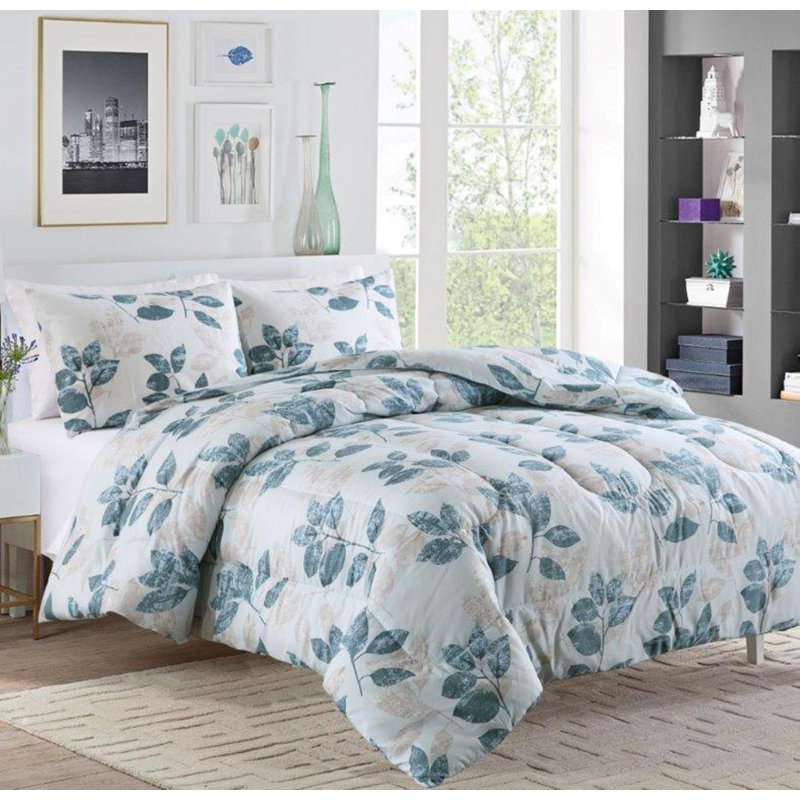 Ensemble d’confort réversible Welland, Édredon double et 2 taies décoratives