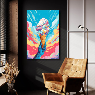 «Ice Cream Pop Art» par Andreas Magnusson, art mural en verre acrylique