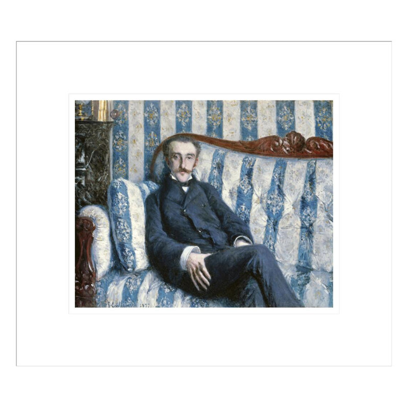 «Portrait De Monsieur R» par Gustave Caillebotte - Estampe numérique encadrée, H 13,75 po x l 15,7 po