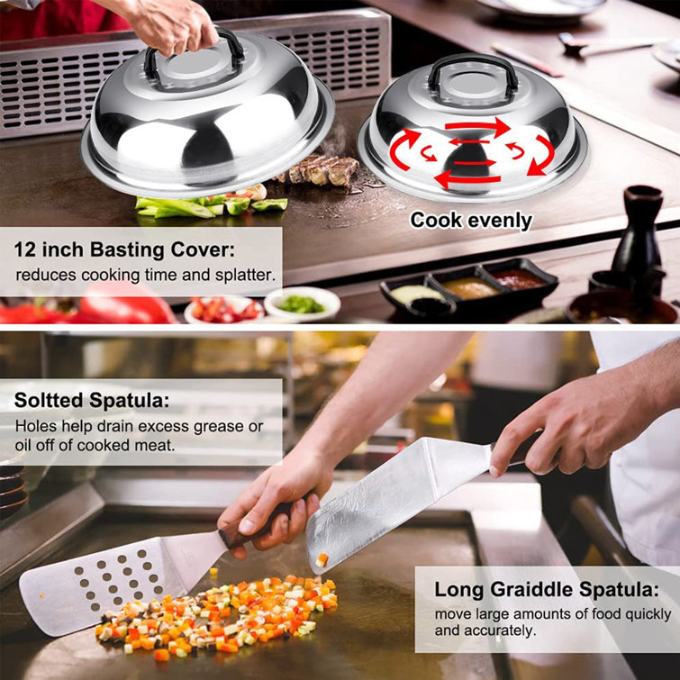 Stainless Steel Non-Stick Dishwasher Safe Grilling Tool Set