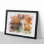 Hare in a Meadow in Abstract - Picture Frame Painting Print-55737714-55737715