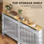 Radiator Radiator Cover Painted Slatted MDF Cabinet Lined Grill 172x19x81cm