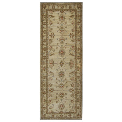Tapis ivoire noué à la main de haute qualité