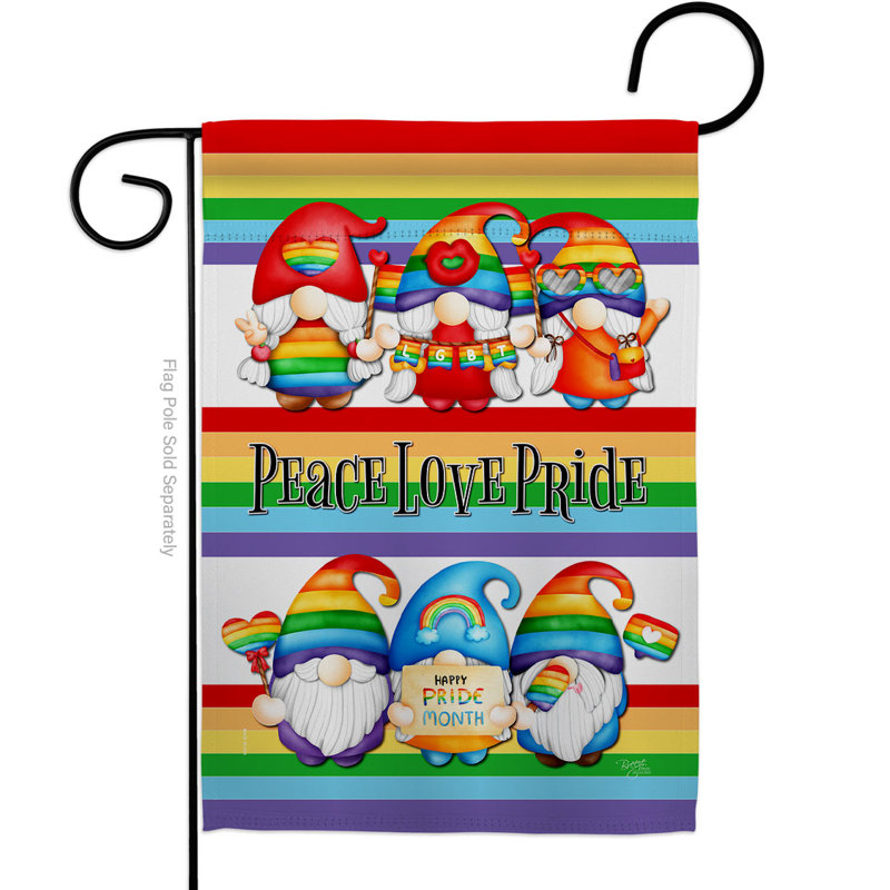Drapeau de jardin 2 côtés en polyester 18,5 po x 13 po