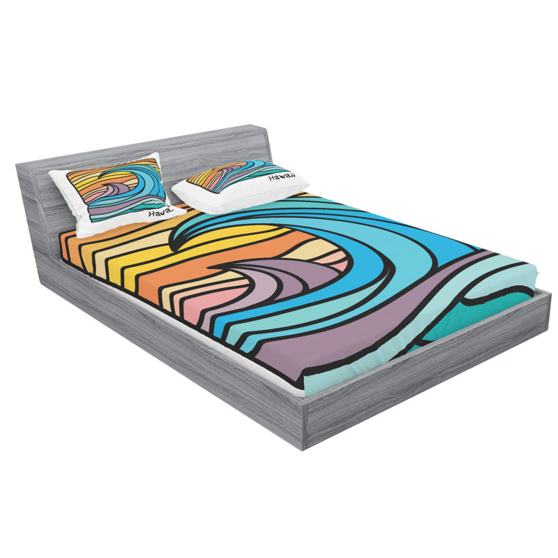 Microfiber Fitted Sheet, Queen Fitted Sheet with 2 Pillowcases