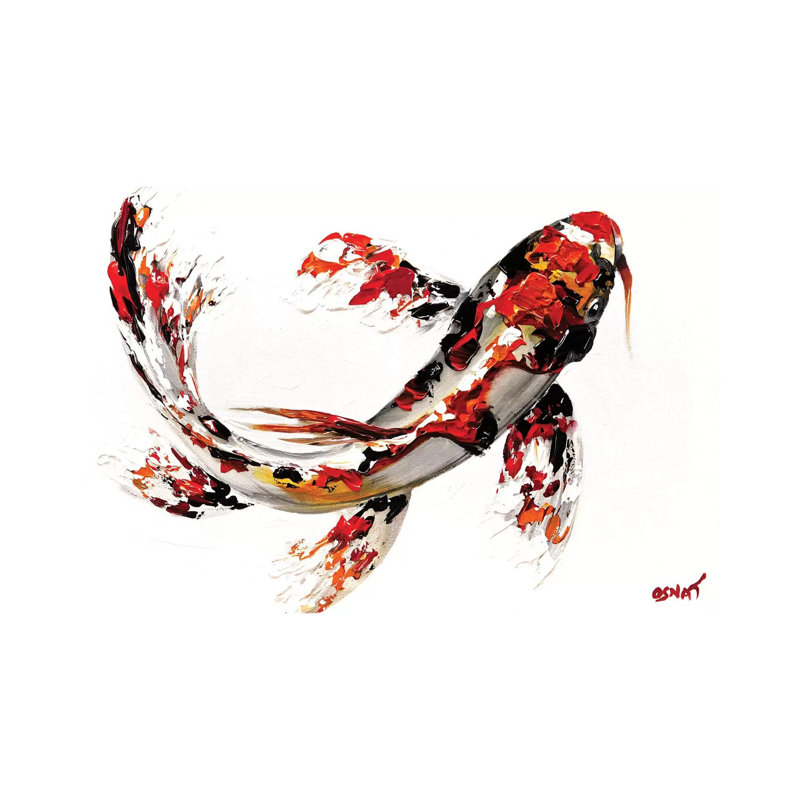 Koi Fish by Osnat Tzadok - Wrapped Canvas Print, 66.04 cm H x 45.72 cm W x 1.91 cm D