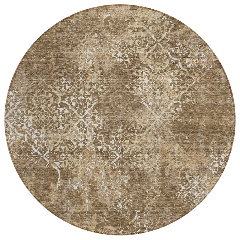 Tapis intérieur / extérieur Jeryiah, Rond 8 pi