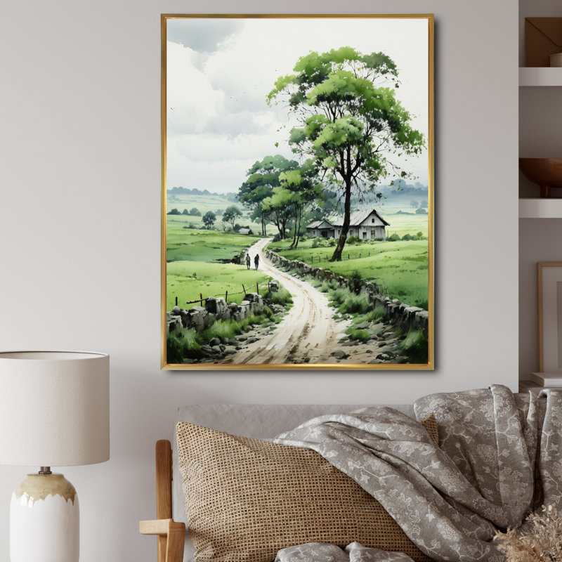 Countryside Solitaire Countryside I, reproduction d'art sur toile, H 20 po x l 12 po x P 1 po, Or