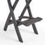Tabourets de bar pliants d'extérieur 41,75 po en bois d'acacia avec dossier et siège en rotin PE, finition gris foncé (ensemble de 2)
