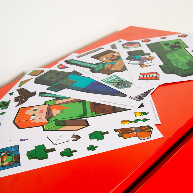Minecraft wall stickers, stickers, self -adhesive murals, 6 sheets