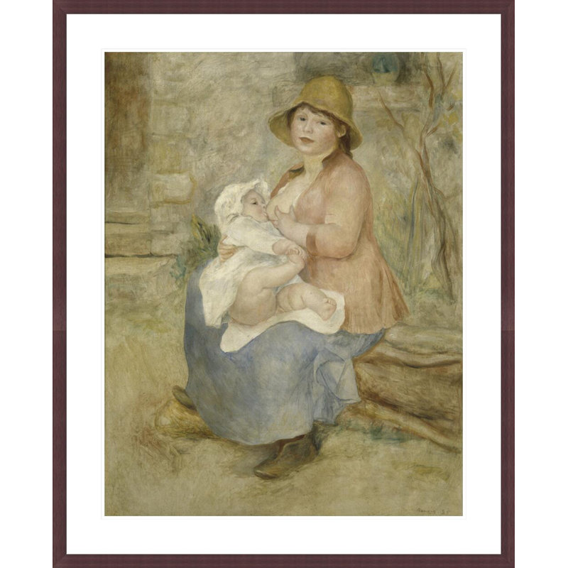 Maternité par Pierre-Auguste Renoir, impression giclée encadrée, H 41,21 po x l 33,5 po