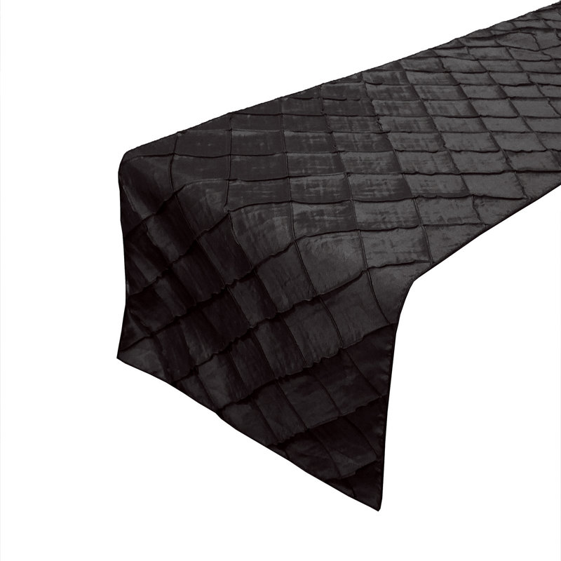 Solid Color Table Runner, Black, 120" x 12"