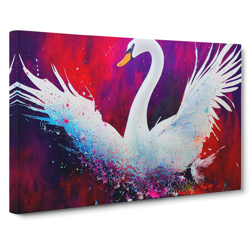 Swan Splash Vol.3 Abstract - Wrapped Canvas, 35cm H x 50cm W x 3cm D