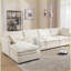 Canapé modulaire, canapé-lit moderne en U à 5 places avec méridienne pour le salon, polyester | Beige | Bois-2096941620