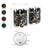 Battery Operated LED Glass Candles with Flickering Flame, Baroque Swirl - 2 Piece-763797560