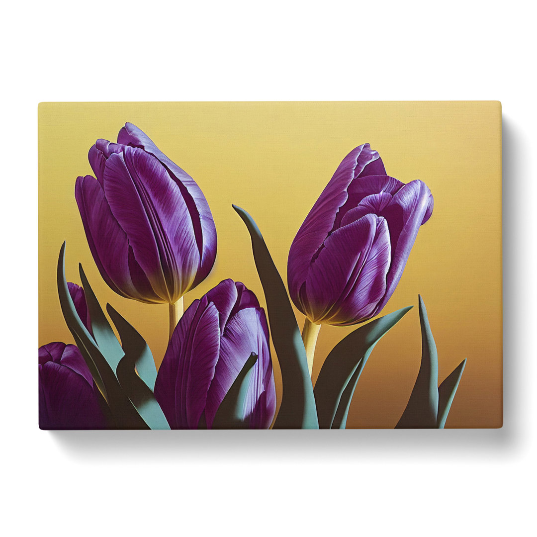 XXX-H1022-WF-7129X Precious Tulip Flowers - Wrapped Canvas Print
