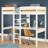 Uno Highsleeper with Integrated Desk and Shelving
