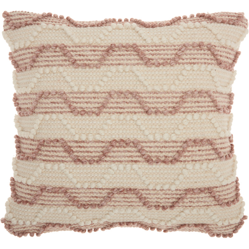  Housse de coussin carré et insert, Rosé