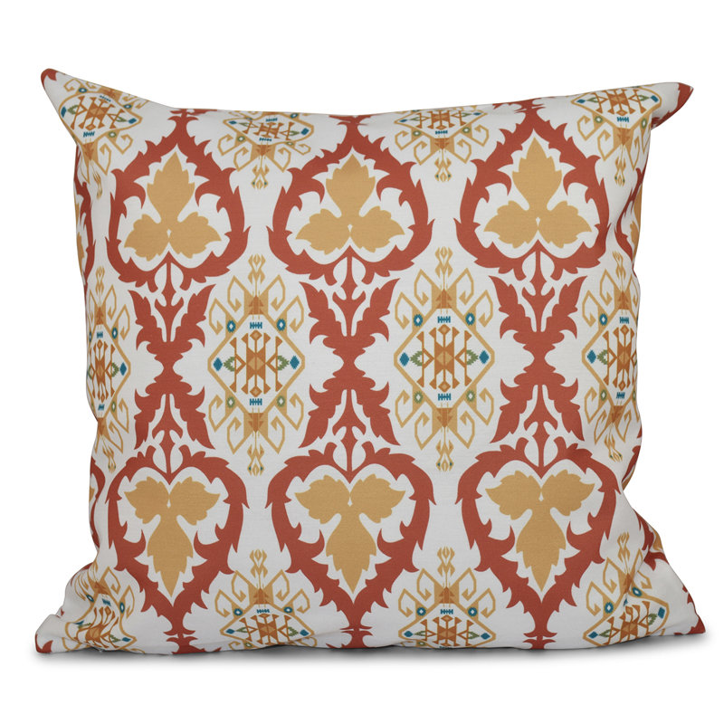 Housse et insert de coussin carré Happy Hippy, H 18 po x l 18 po, Corail