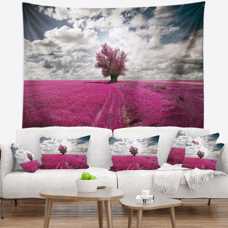 Tapisserie dreamscape arbre en polyester avec accessoires suspendus inclus, H 50 po x l 60 po
