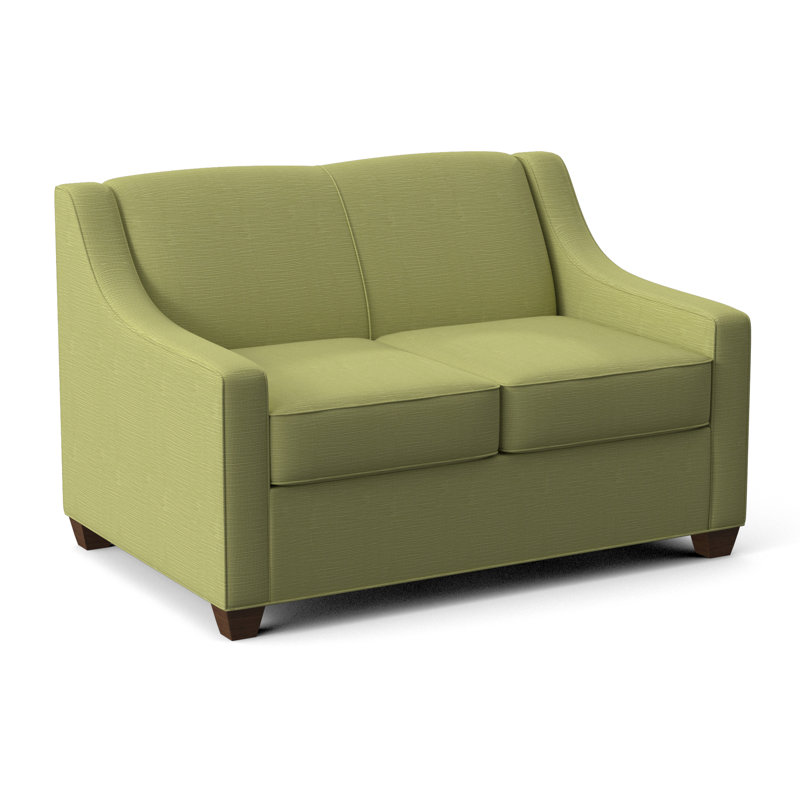 Phillips 52" Square Arm Sofa Bed with Reversible Cushions, Dorset Cherry, Montana Walnut